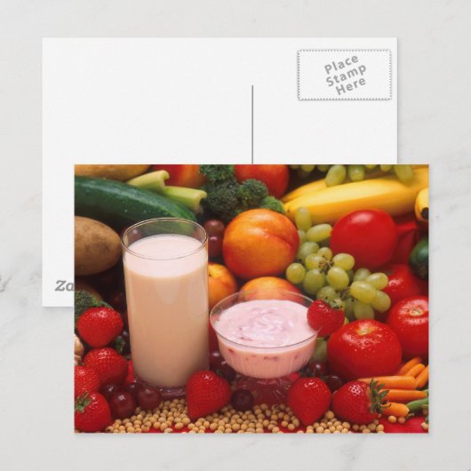 Gezonde voeding briefkaart (Voorkant / Achterkant)