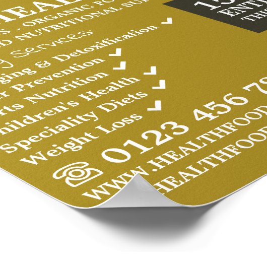 Gezonde voeding, gezondheidswinkel Adverteren Poster (Hoek)