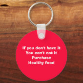 Gezonde voeding kopen sleutelhanger (Voorkant)