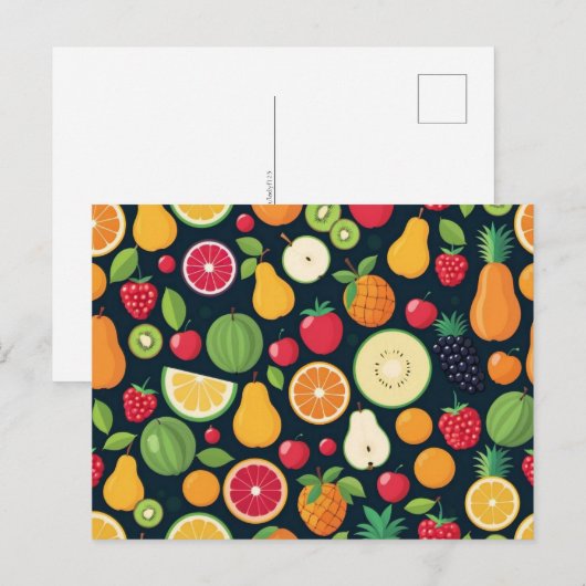 Gezonde voeding, Postcrossing Briefkaart (Voorkant / Achterkant)