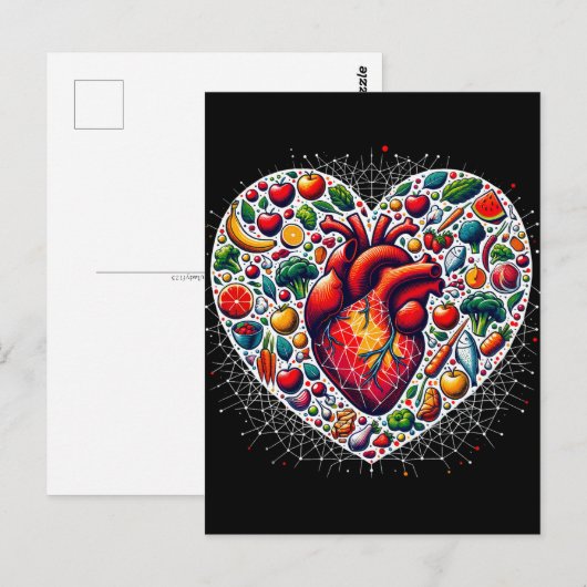 Gezonde voeding, Postcrossing Briefkaart (Voorkant / Achterkant)