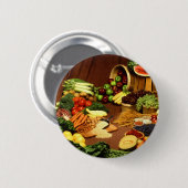 Gezonde voeding ronde button 5,7 cm (Voorkant /achterkant)