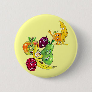 Gezonde voedingsfruit ronde button 5,7 cm