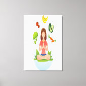 gezonde vrouw canvas afdruk (Voorkant)