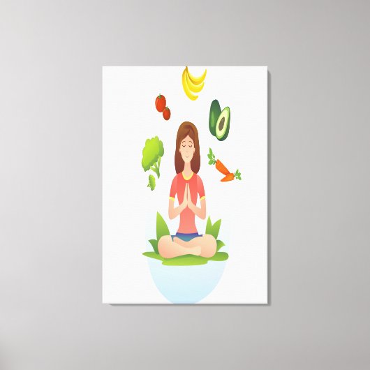 gezonde vrouw canvas afdruk (Voorkant)