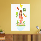 gezonde vrouw canvas afdruk (Insitu (Woonkamer))