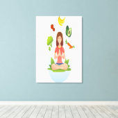 gezonde vrouw canvas afdruk (Insitu (Houten vloer))