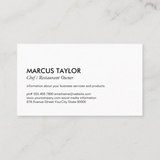 Gezonde Vruchten Groenten Noten en Vis Visitekaartje (Achterkant)