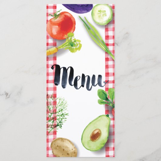 Gezonde zelfgemaakte biologische vegan menu sjablo (Achterkant)