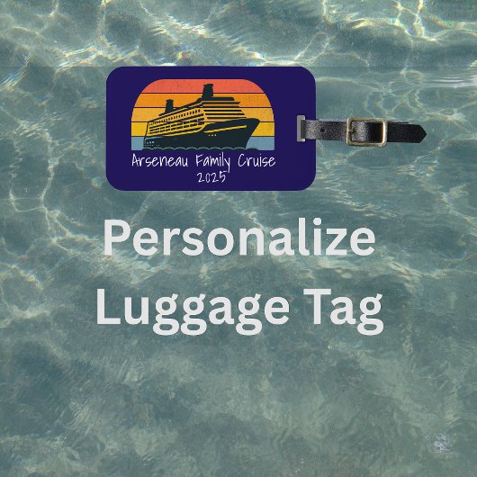 Gezondegroeps Cruise Sjabloon Aangepast Bagagelabel