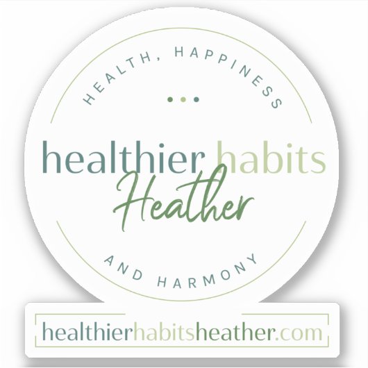 Gezondere Gewoontes Heather Community Logo Sticker (Voorkant)