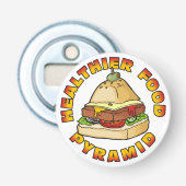 Gezondere Voedselpiramide Button Flesopener (Voorkant)