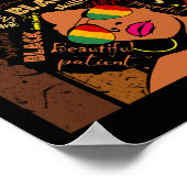 Gezondheid Afro Afro-Amerikaanse zwarte geschieden Poster (Hoek)