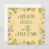 Gezondheid begint bij zelfzorg feestdagenkaart (Voorkant / Achterkant)