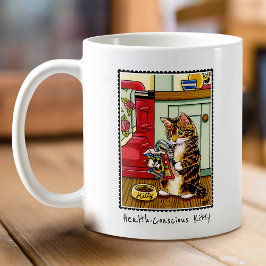 Gezondheid Bewuste Kitty Cat Schattige Aangepast Koffiemok
