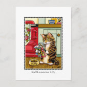 Gezondheid Bewuste Kitty Kat Grappig Custom Briefkaart (Voorkant)