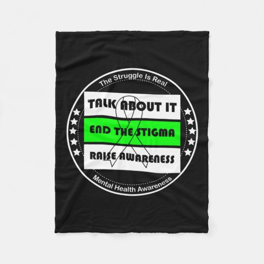 Gezondheid Bewustzijn Geestelijke Gezondheid Autis Fleece Deken (Voorkant)