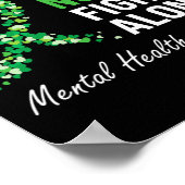 Gezondheid Bewustzijn Groen Lint 3 Poster (Hoek)