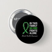 Gezondheid Bewustzijn Groen Lint 3 Ronde Button 5,7 Cm (Voorkant /achterkant)
