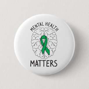 Gezondheid Bewustzijn Maand Geestelijke gezondheid Ronde Button 5,7 Cm