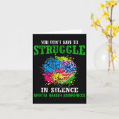Gezondheid Bewustzijn Maand Strijd Stigma Mentale  Kaart (Gele Bloem)