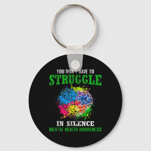 Gezondheid Bewustzijn Maand Strijd Stigma Mentale  Sleutelhanger