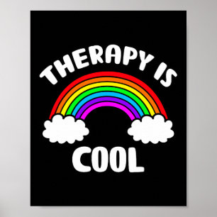 Gezondheid Bewustzijnstherapie is Cool Rainbow Poster