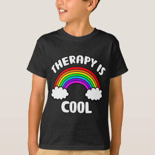 Gezondheid Bewustzijnstherapie is Cool Rainbow T-shirt