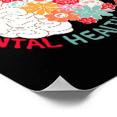 Gezondheid Bloem Hersenen Zelfmoord Bewustwording Poster (Hoek)