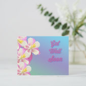 Gezondheid Columbine Bloem Roze & Wit Briefkaart (Staand voorkant)