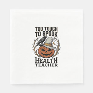 Gezondheid Docent Halloween Shirt Vintage Gegravee Servet