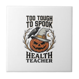 Gezondheid Docent Halloween Shirt Vintage Gegravee Tegeltje