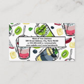 Gezondheid Drinken Illustraties Achtergrond Visitekaartje (Achterkant)