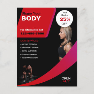 Gezondheid en fitness Business Briefkaart