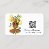 Gezondheid en fitness Dame QR Code Visitekaartje (Voorkant)