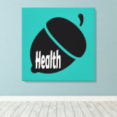 Gezondheid en gezond leven canvas afdruk (Insitu (Houten vloer))