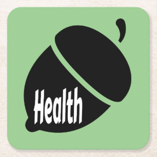 Gezondheid en gezond leven kartonnen onderzetters