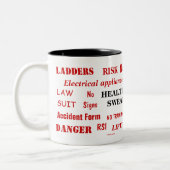 Gezondheid en veiligheid scheldwoorden Pet Peeves  Tweekleurige Koffiemok (Links)