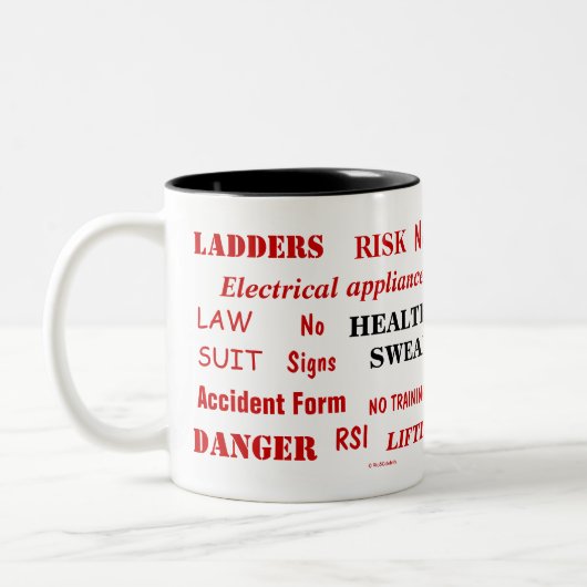 Gezondheid en veiligheid scheldwoorden Pet Peeves  Tweekleurige Koffiemok (Links)