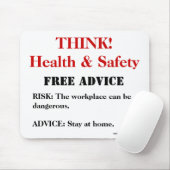 Gezondheid en veiligheid! Werken vanuit Home Funny Muismat (Met muis)