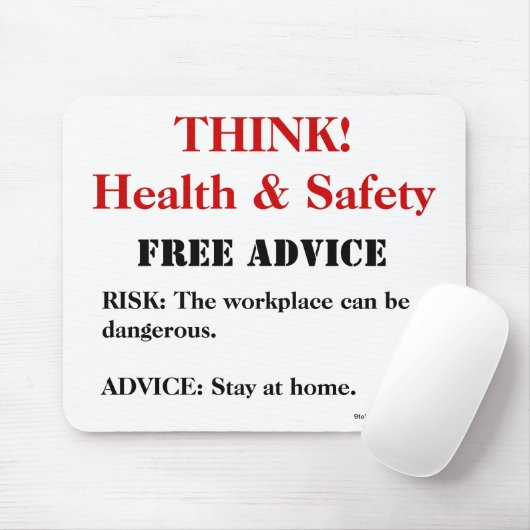 Gezondheid en veiligheid! Werken vanuit Home Funny Muismat (Met muis)