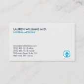 Gezondheid en Wellness Logo op blauw Visitekaartje (Achterkant)