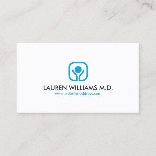 Gezondheid en Wellness Logo op Wit Visitekaartje (Voorkant)