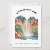 Gezondheid en welzijn Positieve affirmatie Kaart (Voorkant)