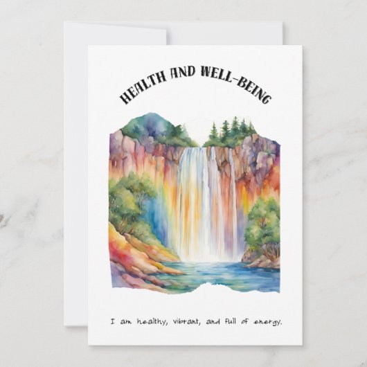 Gezondheid en welzijn Positieve affirmatie Kaart (Voorkant)
