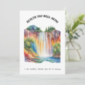 Gezondheid en welzijn Positieve affirmatie Kaart (Staand voorkant)