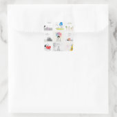 Gezondheid en welzijn vierkante sticker (Tas)