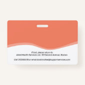 Gezondheid essentiële werknemers foto ID barcode s Badge (Achterkant)