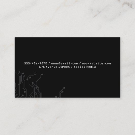 Gezondheid geest Logo | Computertechnologie | prog Visitekaartje (Achterkant)