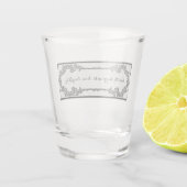 Gezondheid, Geluk, Liefde, Gelach Shot Glas (Achterkant)